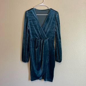 Blue Velvet Dress